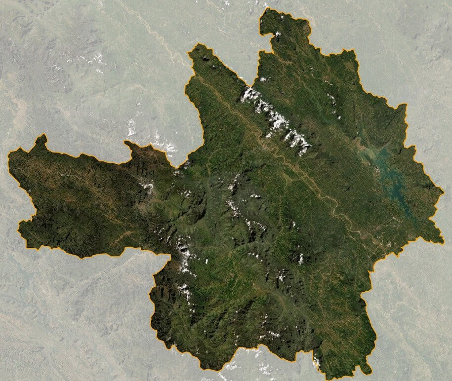 Bản đồ vệ tinh tỉnh Yên Bái