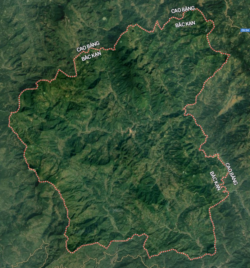 Bản đồ vệ tinh huyện Pác Nậm