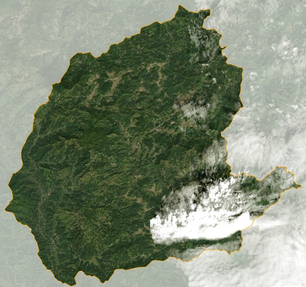 Bản đồ vệ tinh huyện Ngân Sơn