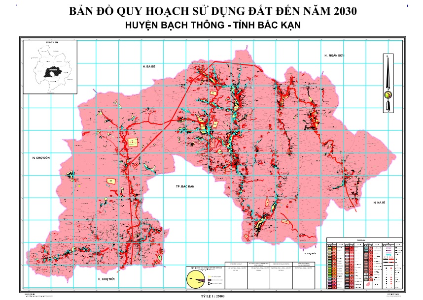 Bản đồ quy hoạch huyện Bạch Thông