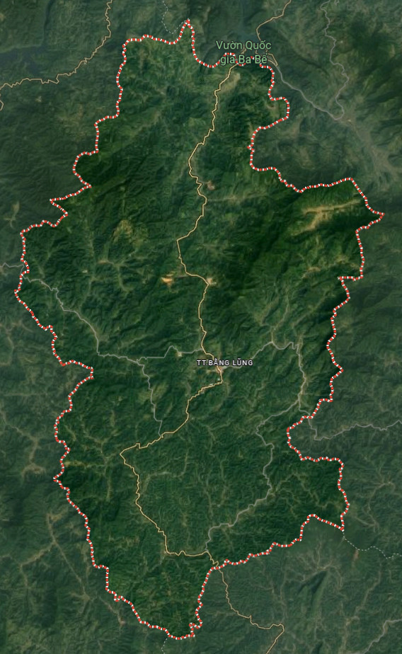 Bản đồ vệ tinh huyện Chợ Đồn