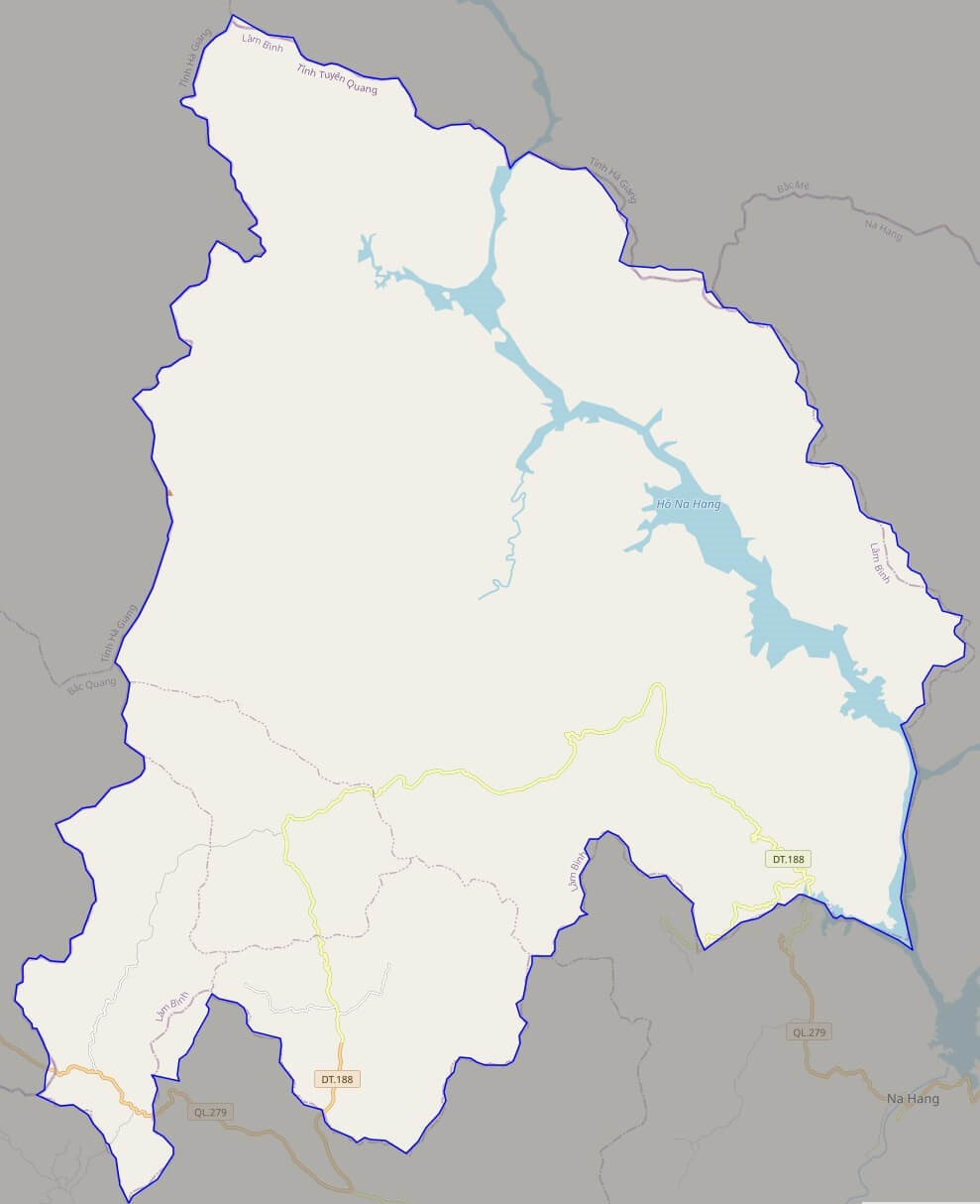 Bản đồ giao thông huyện Lâm Bình