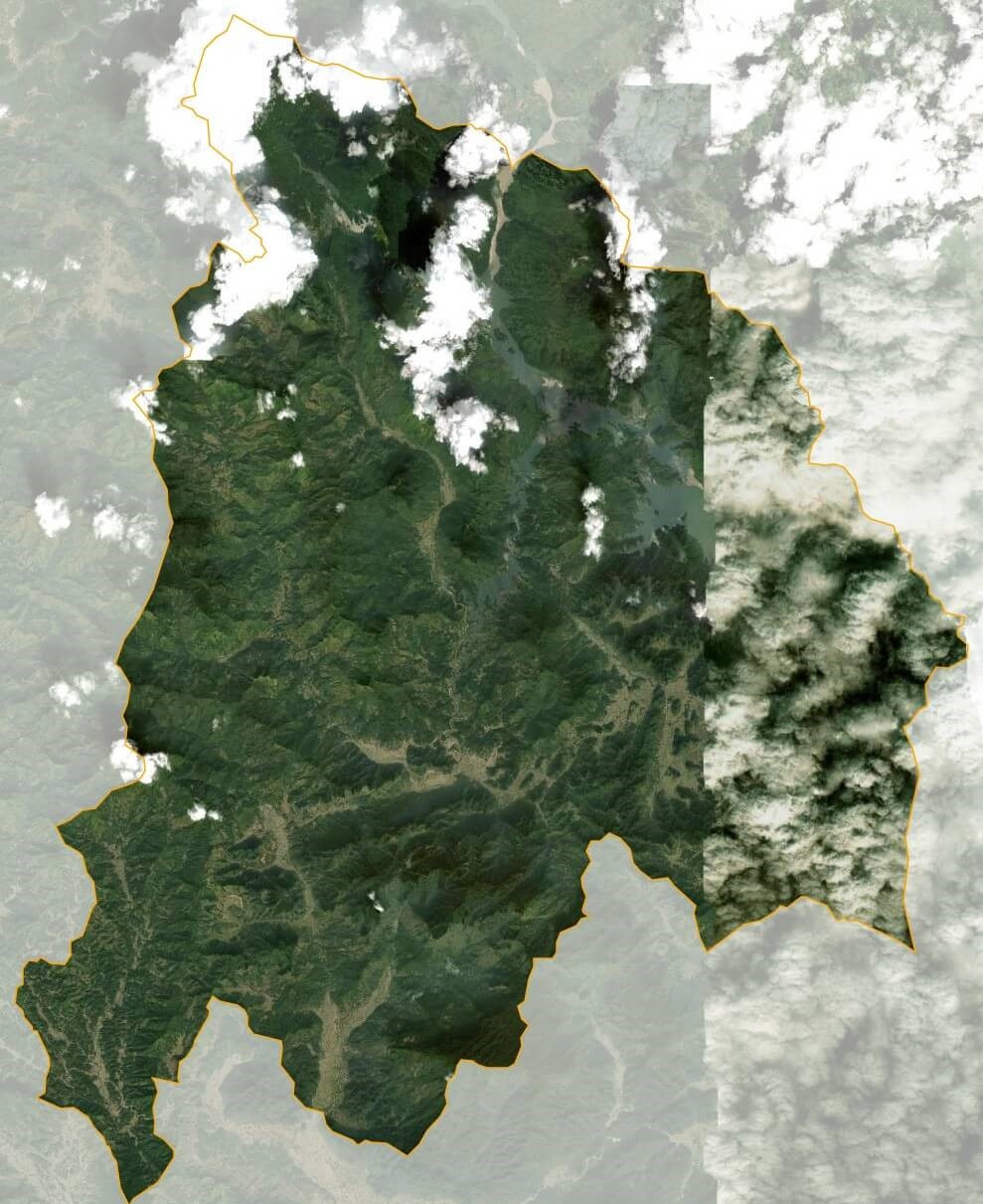 Bản đồ vệ tinh huyện Lâm Bình