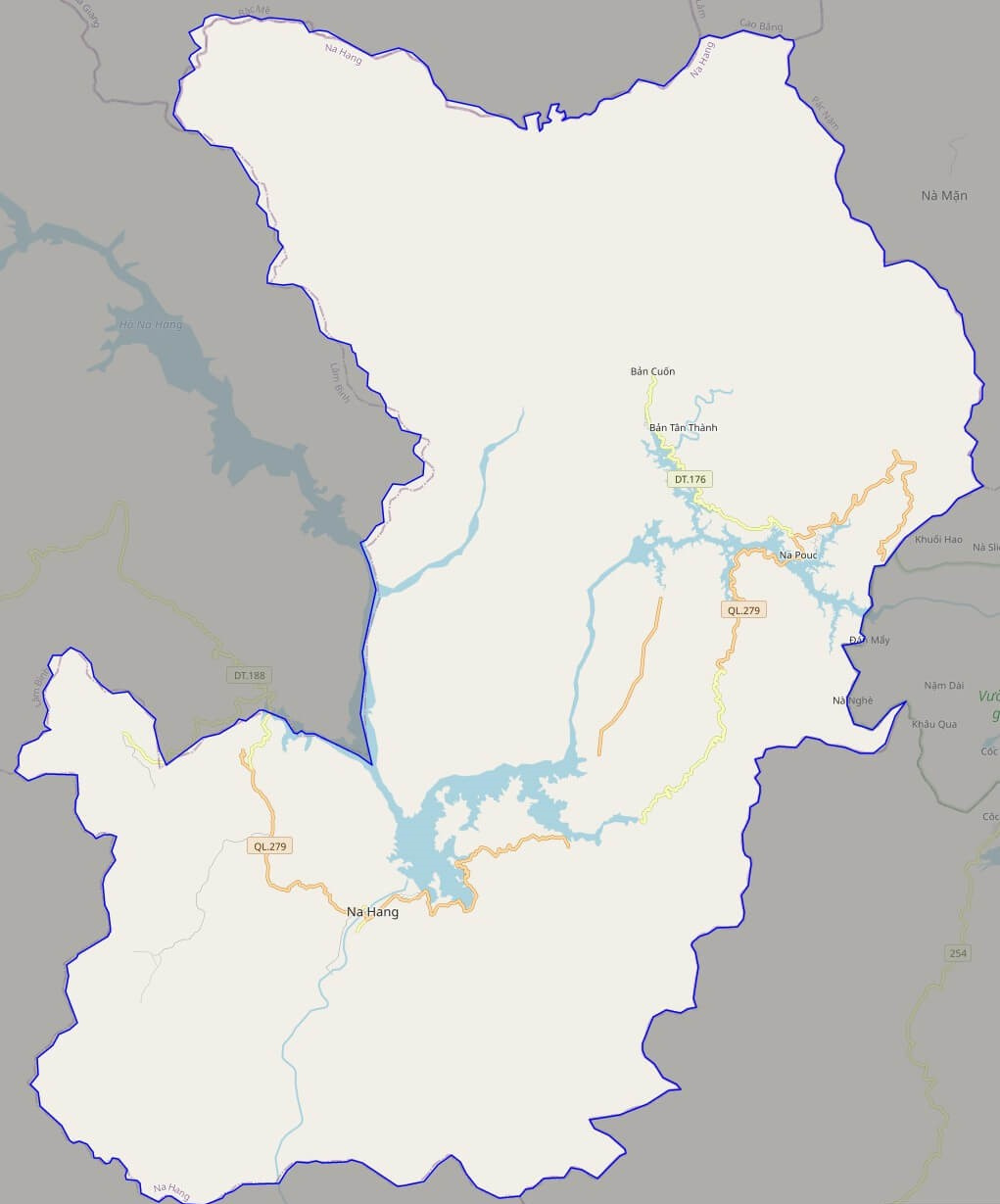 Bản đồ giao thông huyện Na Hang