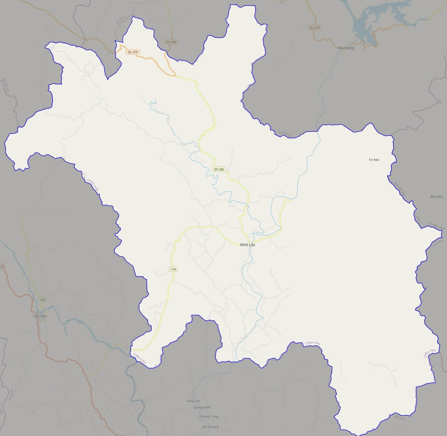 Bản đồ giao thông huyện Chiêm Hóa