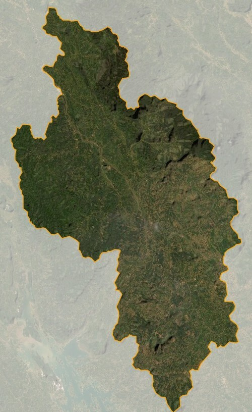 Bản đồ vệ tinh huyện Hàm Yên