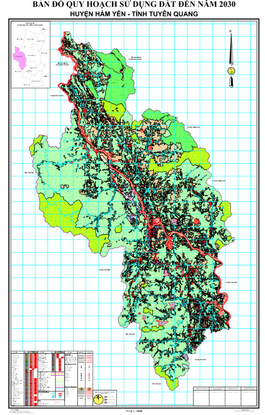 Bản đồ quy hoạch huyện Hàm Yên