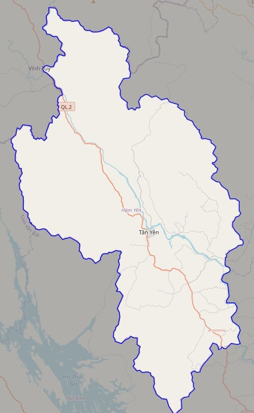 Bản đồ giao thông huyện Hàm Yên