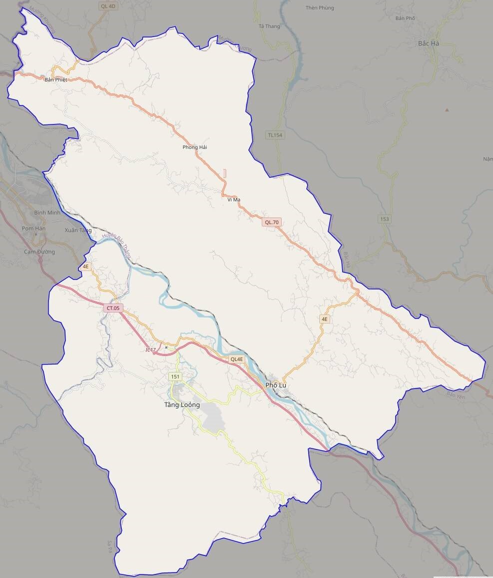 Bản đồ Huyện Bảo Thắng, Lào Cai