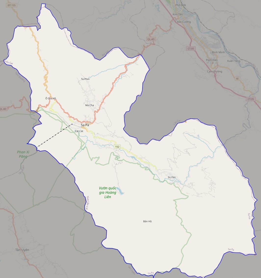 Bản đồ Thị xã Sa Pa, Lào Cai