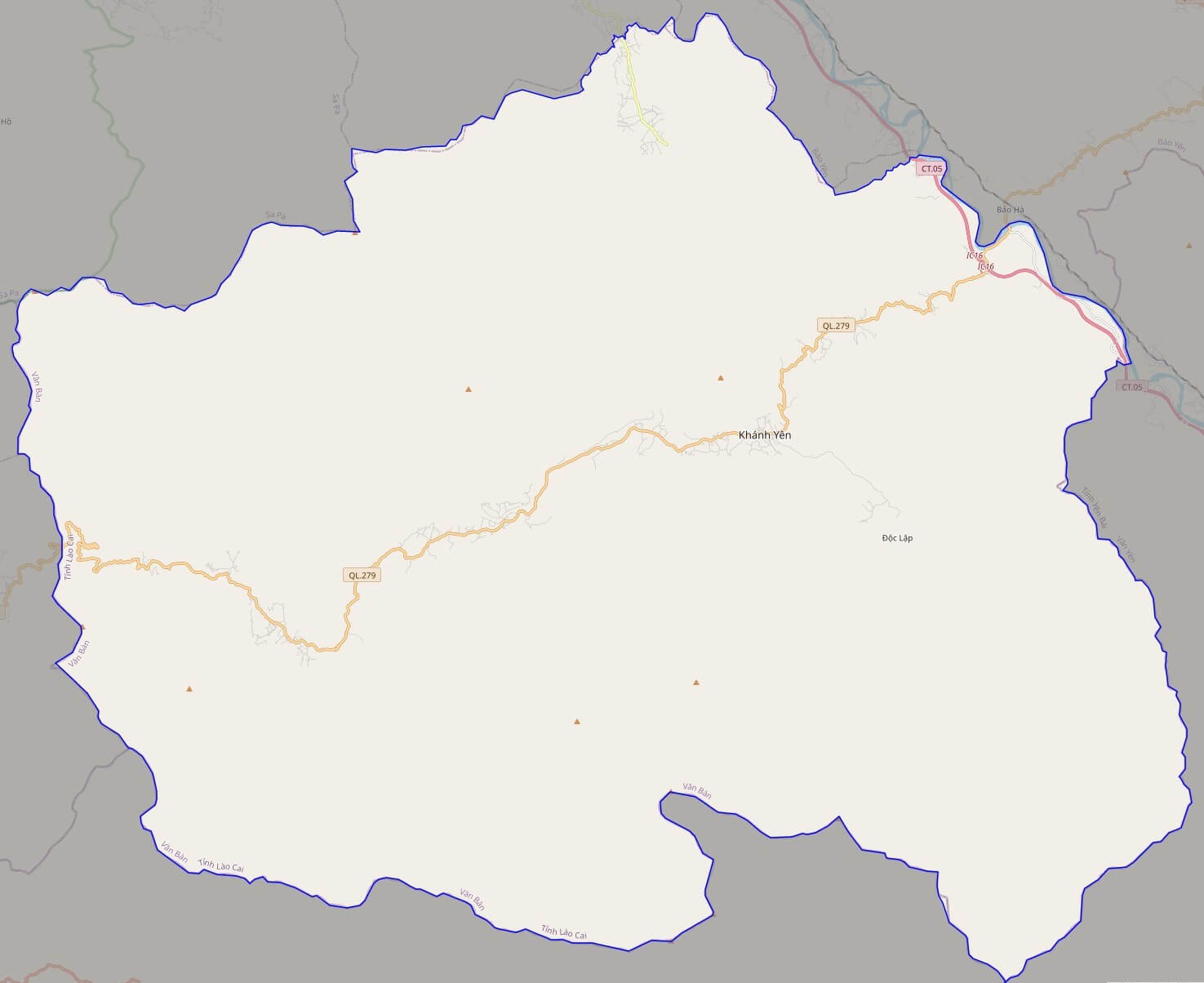 Bản đồ giao thông huyện Văn Bàn