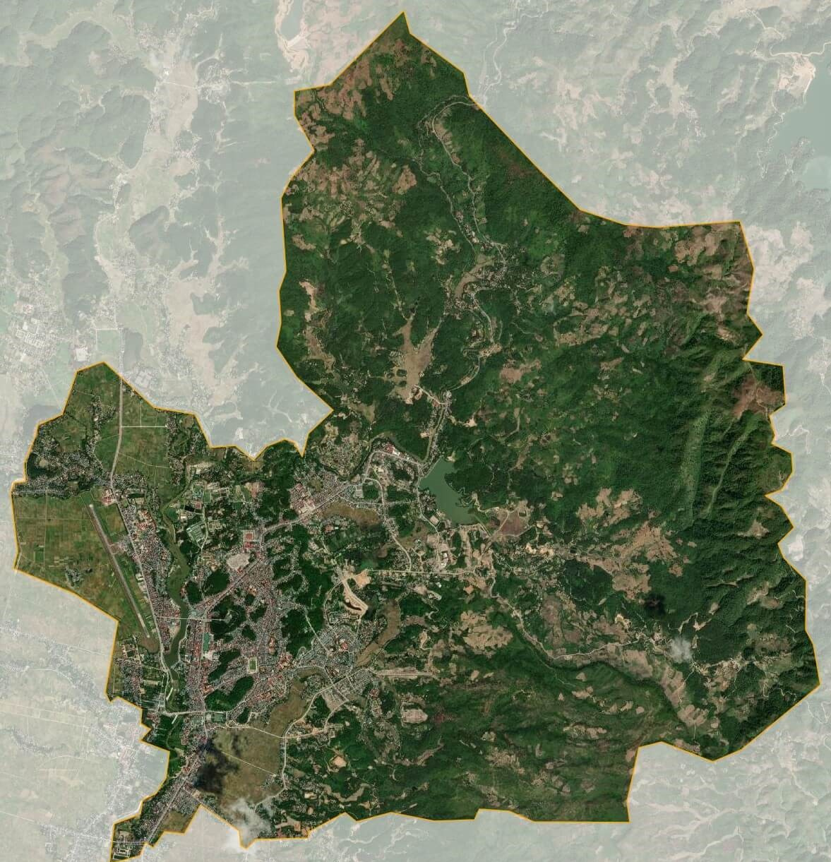 Bản đồ vệ tinh thành phố Điện Biên Phủ 