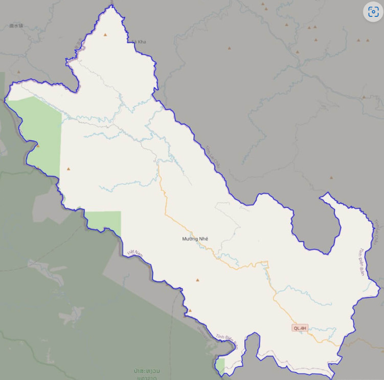 Bản đồ giao thông huyện Mường Nhé