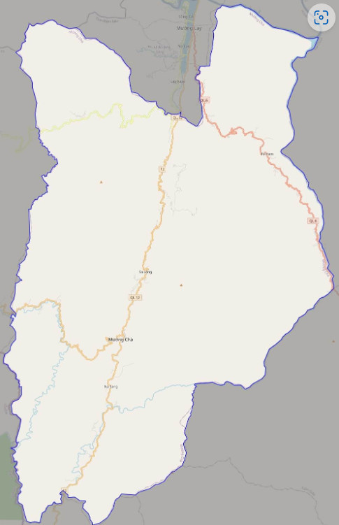 bản đồ giao thông huyện Mường Chà 