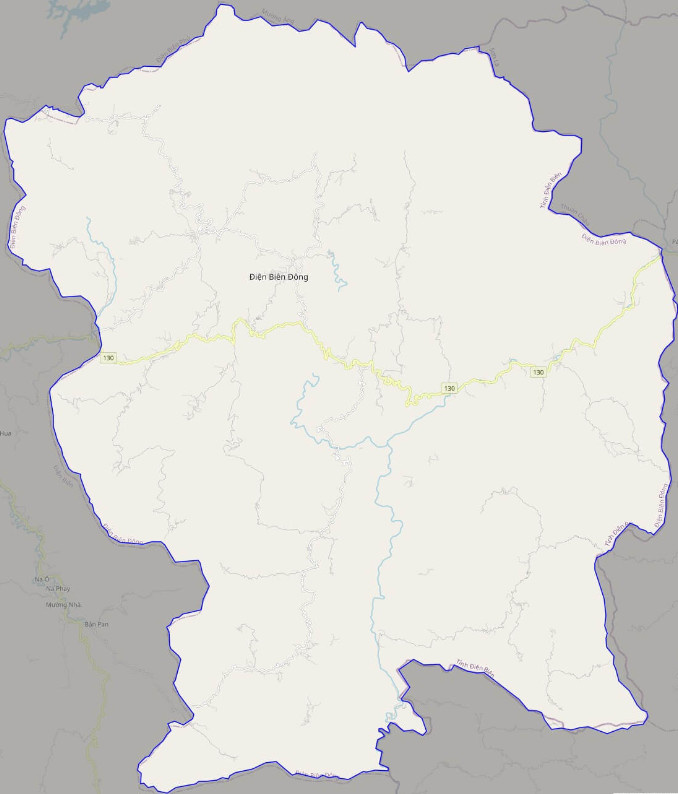 Bản đồ giao thông huyện Điện Biên Đông