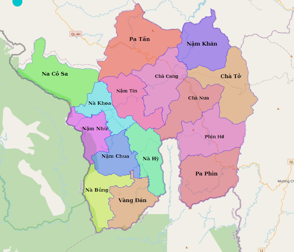 bản đồ hành chính huyện Nậm Pồ