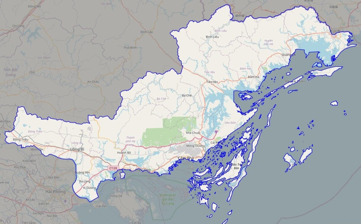 Bản đồ giao thông tỉnh Quảng Ninh