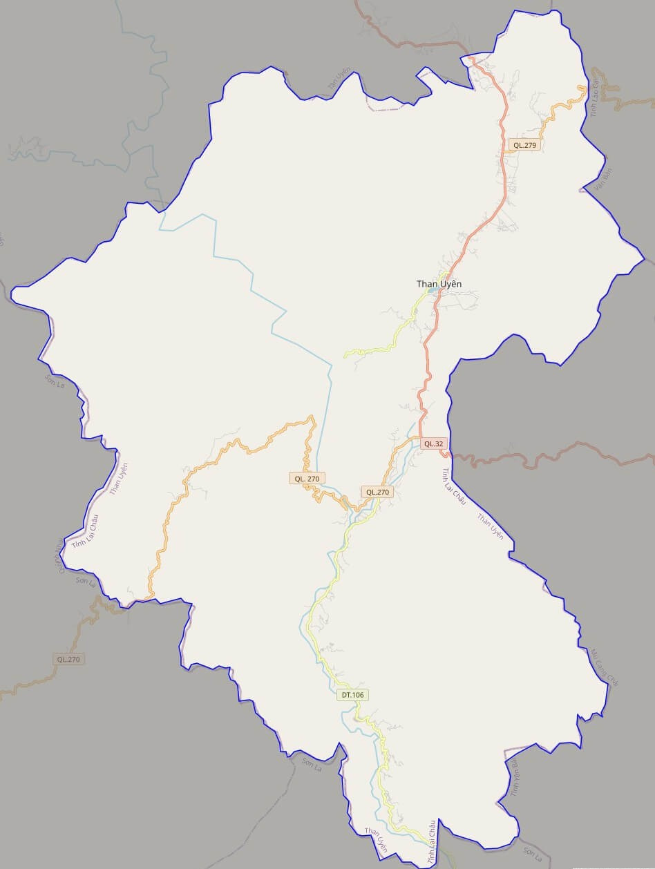 Bản đồ giao thông huyện Than Uyên