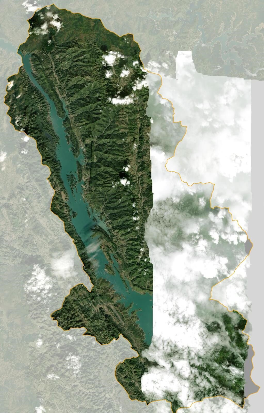 Bản đồ vệ tinh huyện Quỳnh Nhai