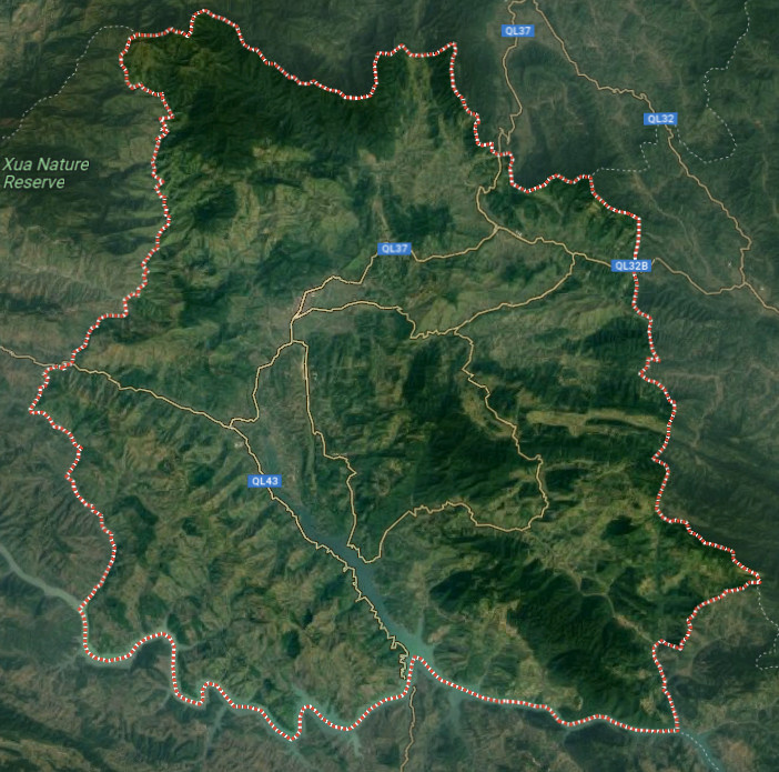 Bản đồ vệ tinh huyện Phù Yên