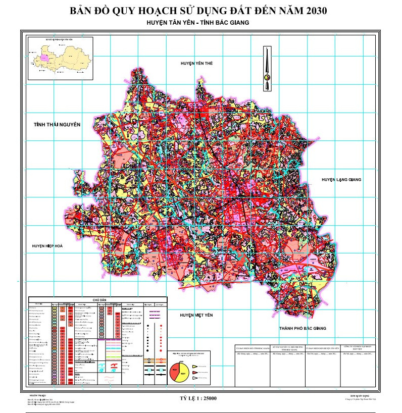 Bản đồ quy hoạch huyện Tân Yên
