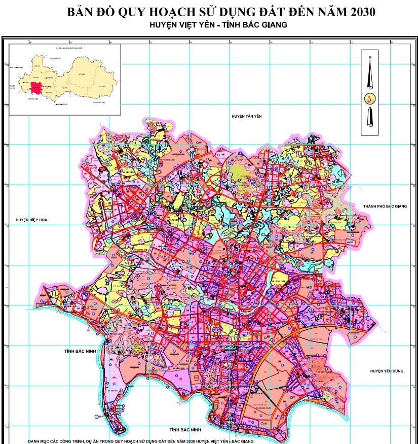 Bản đồ quy hoạch huyện Việt Yên