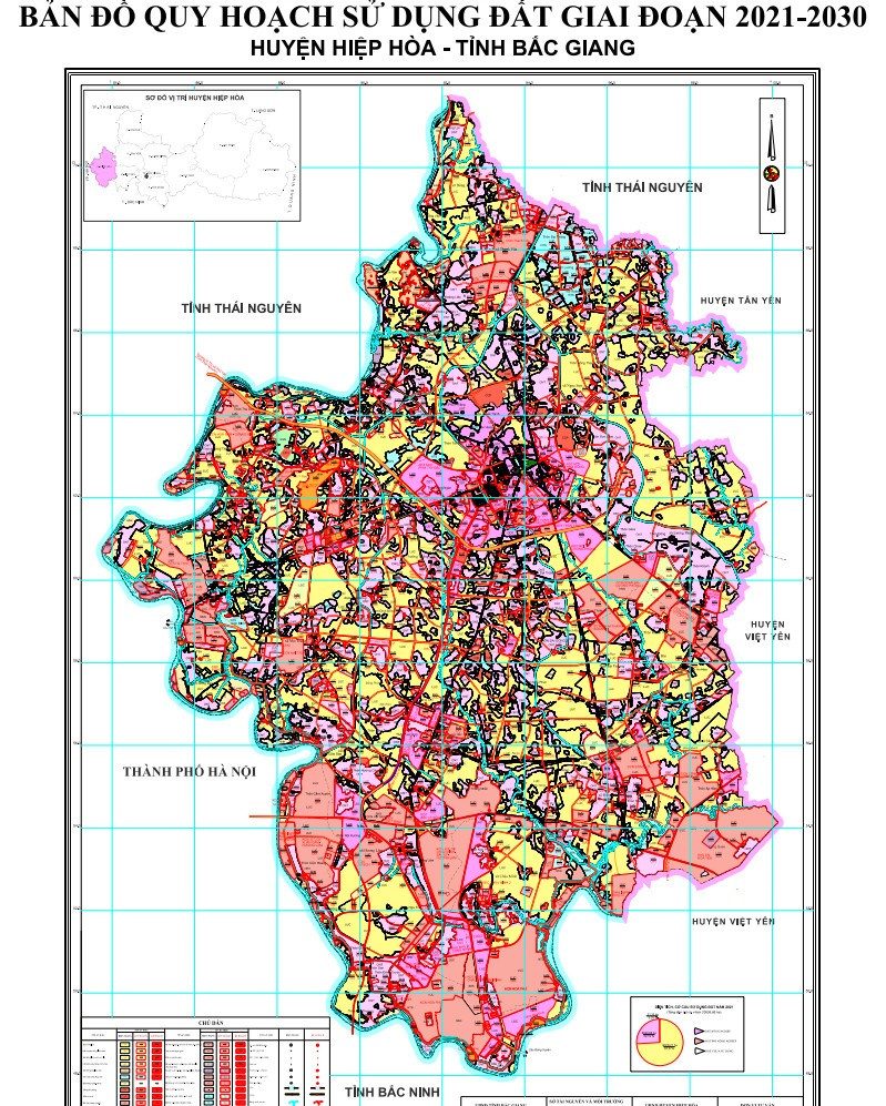 Bản đồ quy hoạch huyện Hiệp Hòa