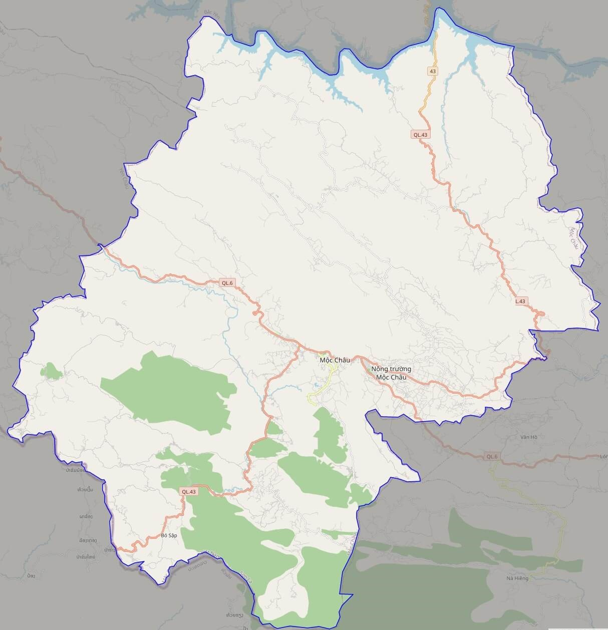 Bản đồ giao thông huyện mộc châu
