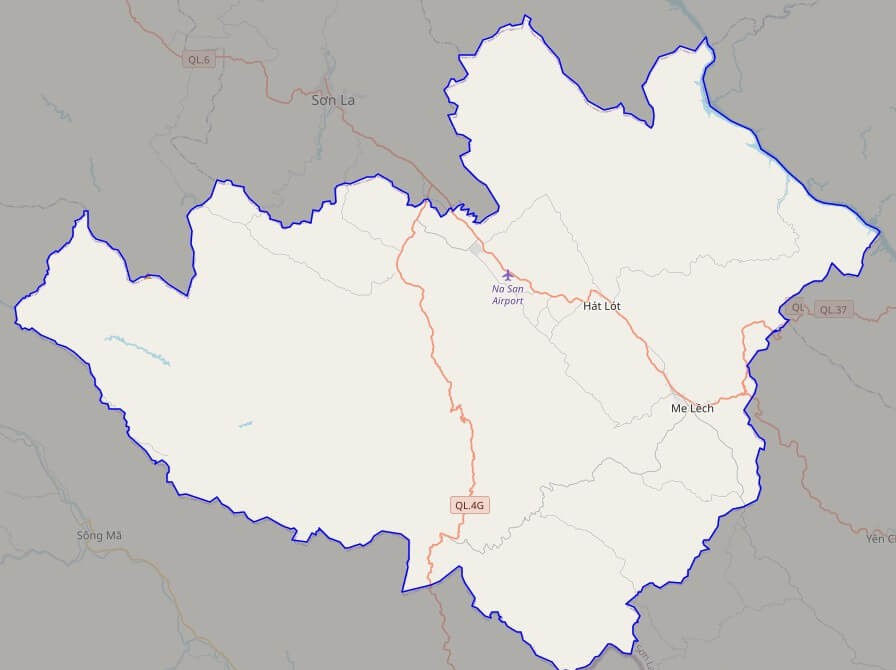 Bản đồ giao thông huyện Mai Sơn