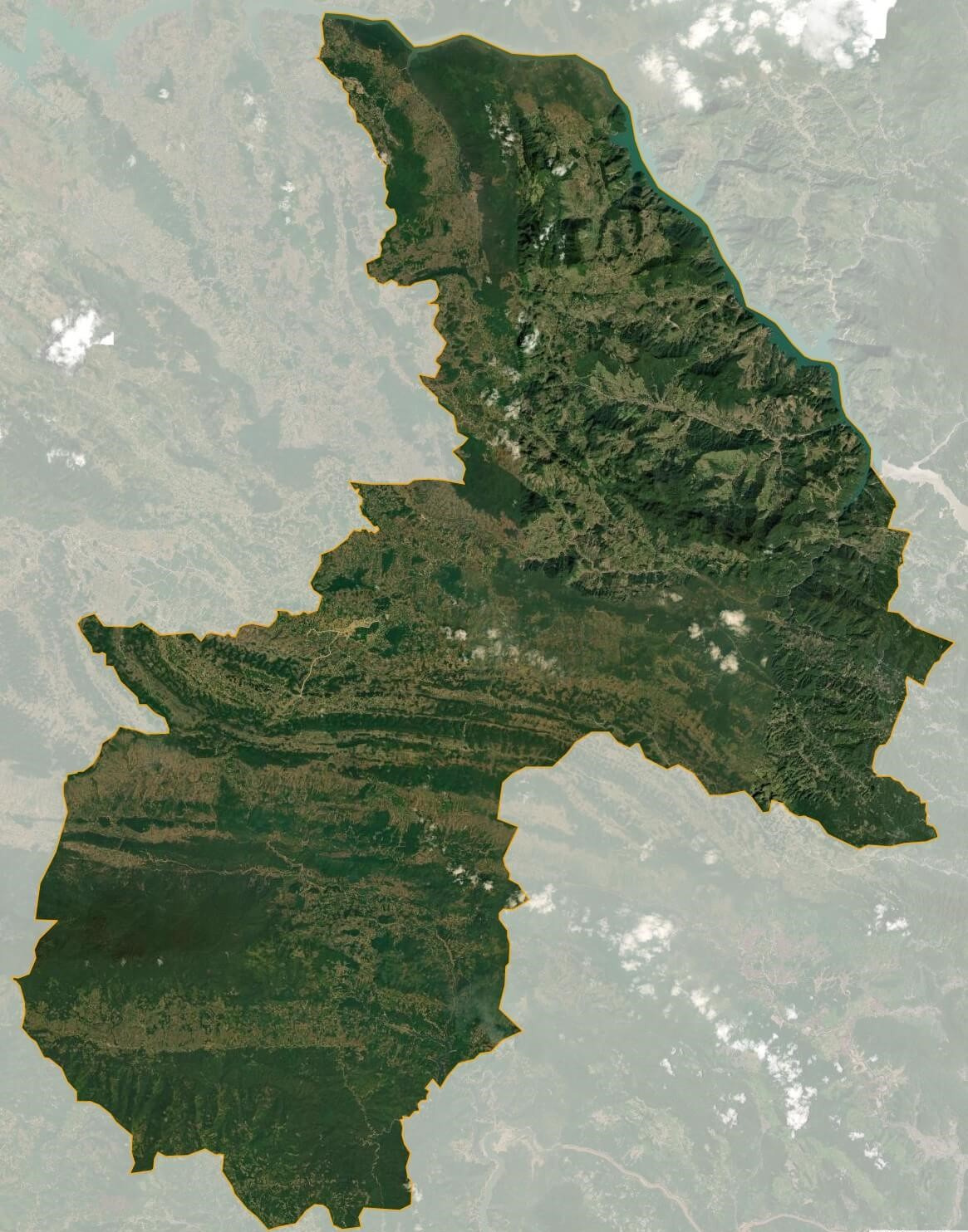 Bản đồ vệ tinh huyện Vân Hồ