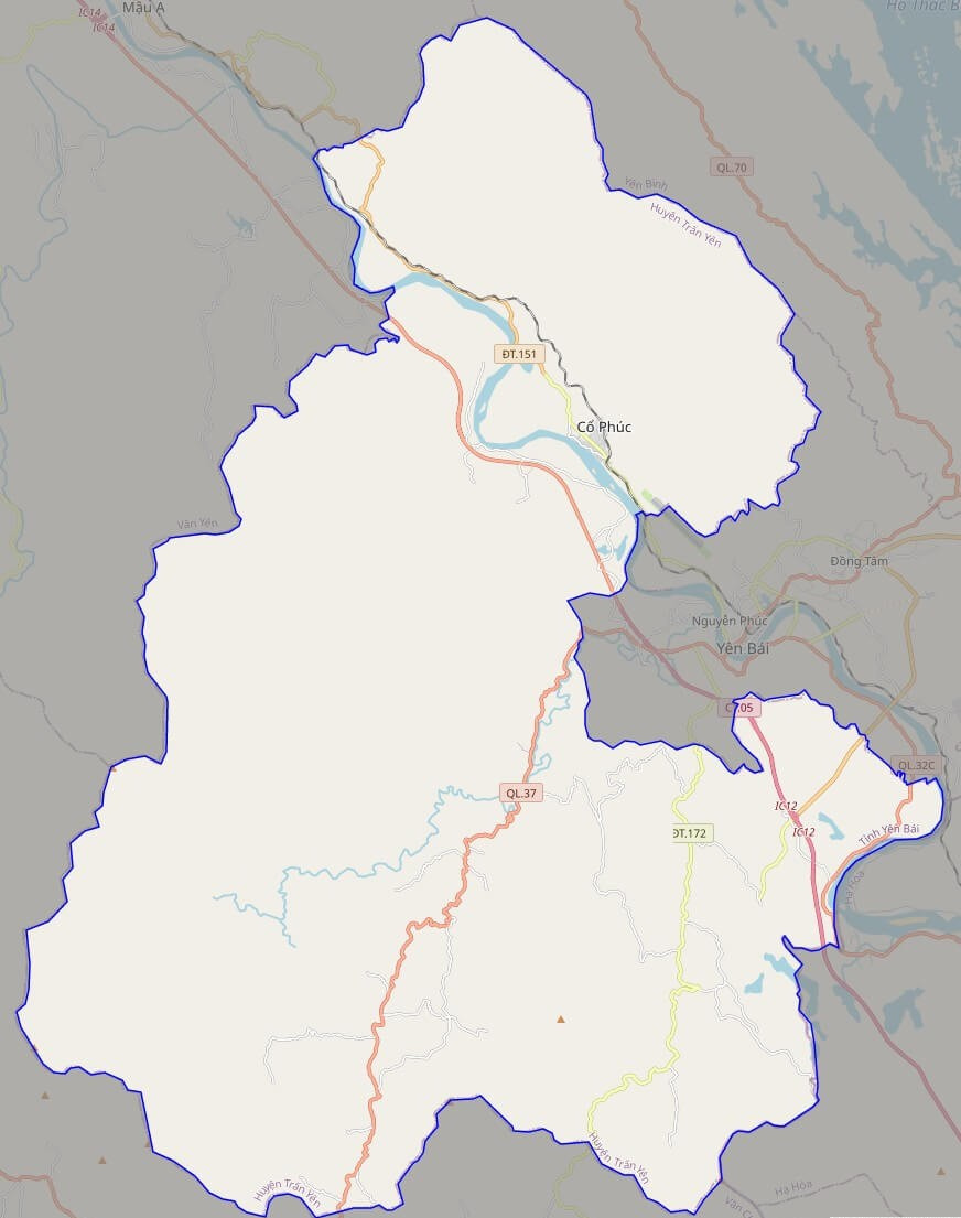 Bản đồ giao thông huyện Trấn Yên