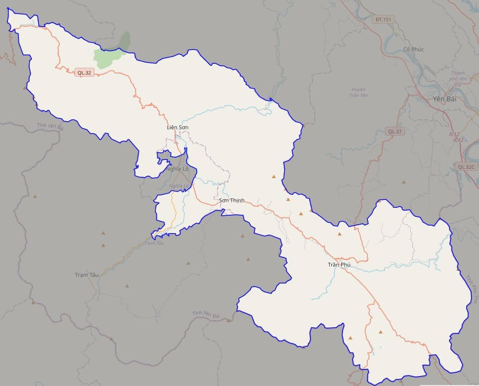 Bản đồ giao thông huyện Văn Chấn
