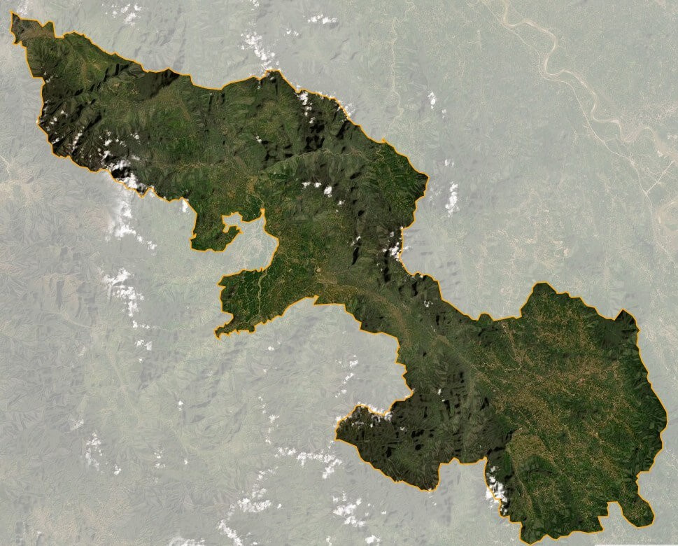 Bản đồ vệ tinh huyện Văn Chấn