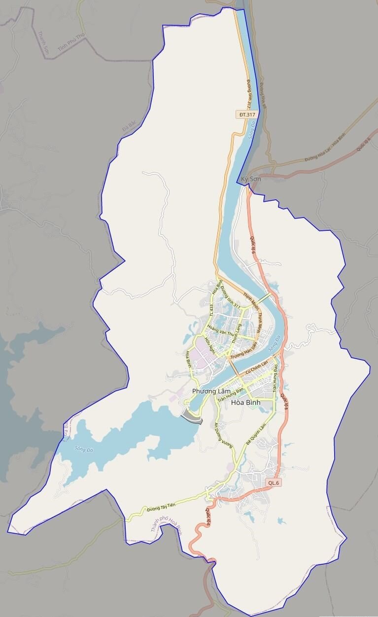 Bản đồ giao thông thành phố Hòa Bình