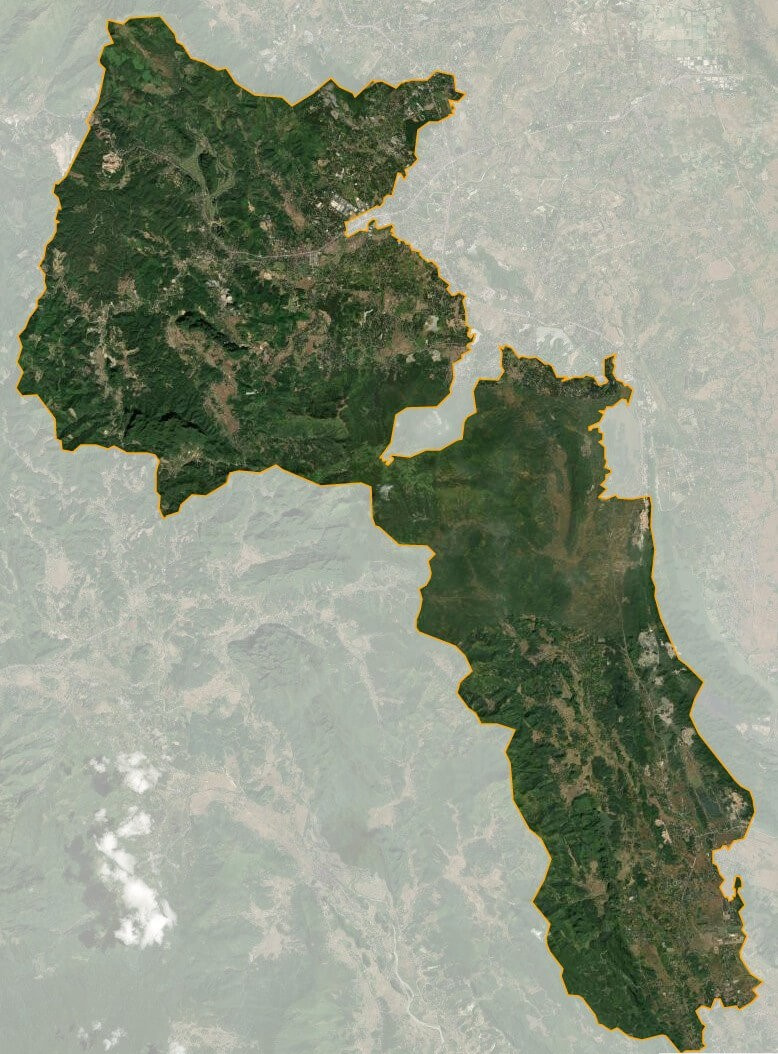 Bản đồ vệ tinh huyện Lương Sơn