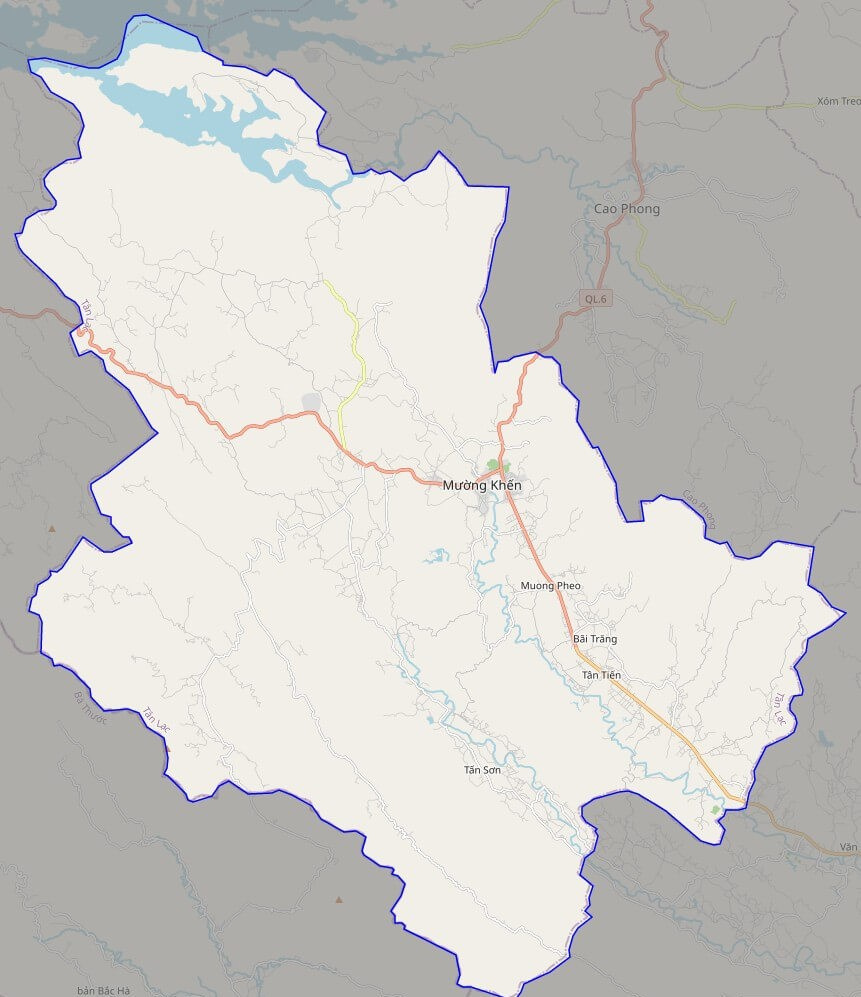 Bản đồ giao thông huyện Tân Lạc