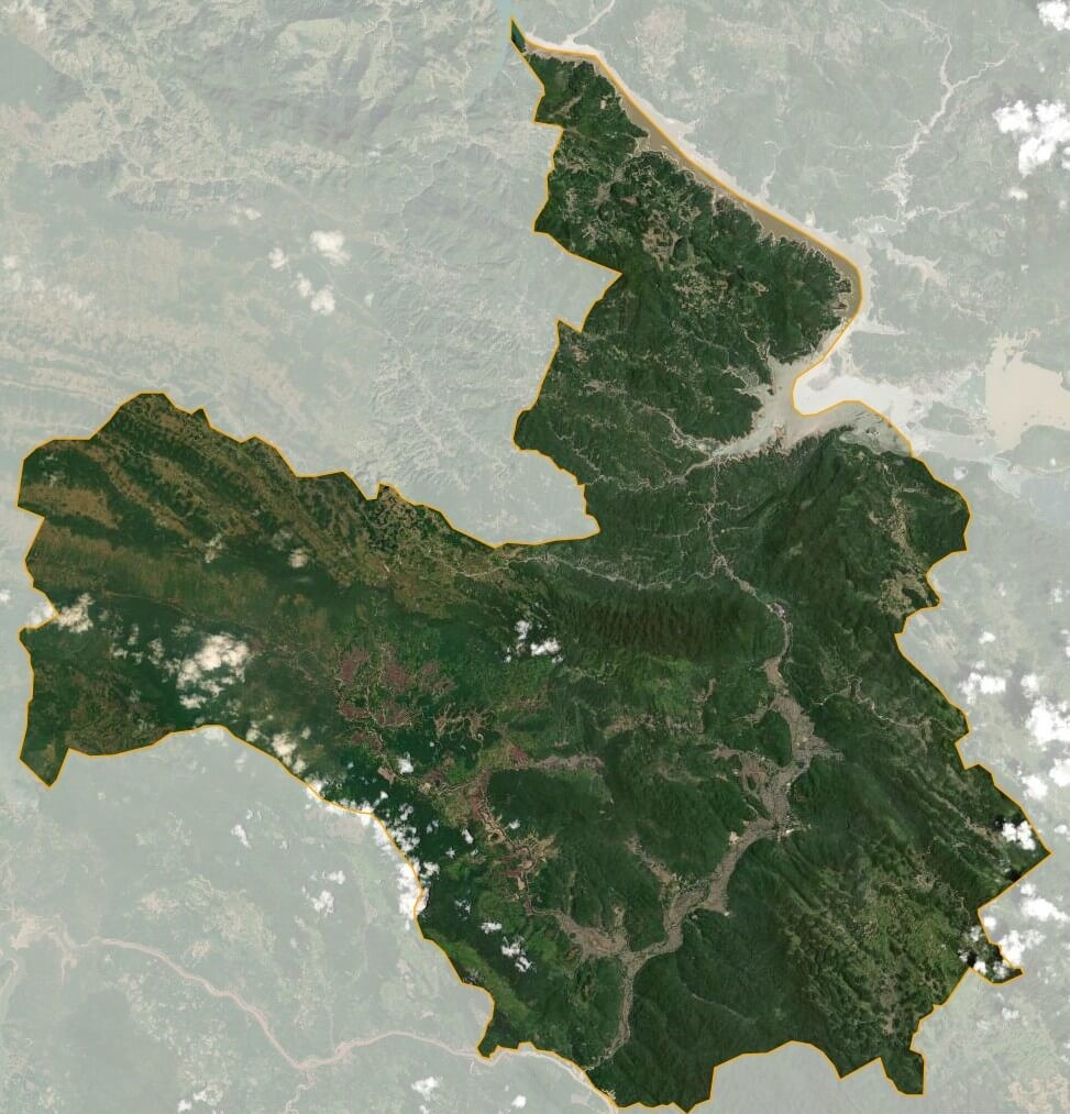 Bản đồ vệ tinh huyện Mai Châu