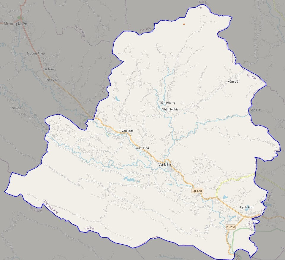 Bản đồ giao thông huyện Lạc Sơn