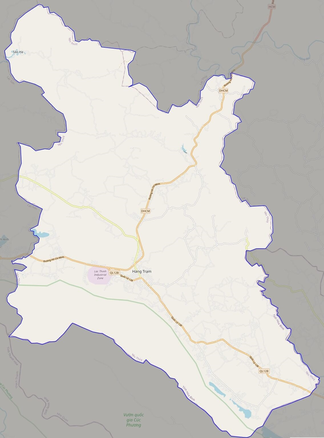 Bản đồ giao thông huyện Yên Thủy 