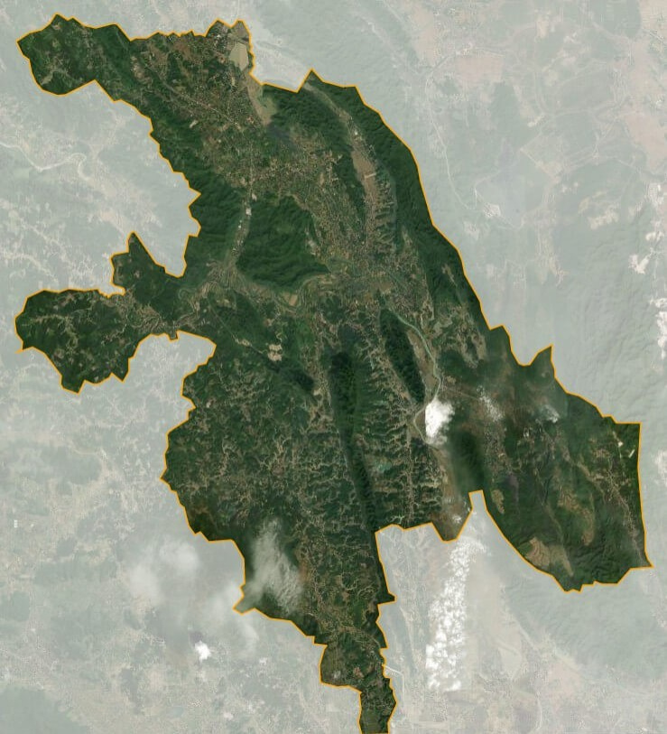 Bản đồ vệ tinh huyện Lạc Thủy