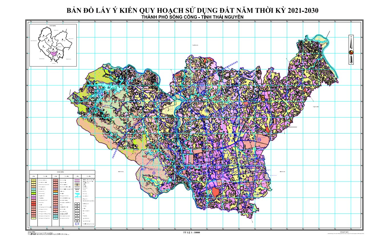 Bản đồ quy hoạch thành phố Sông Công