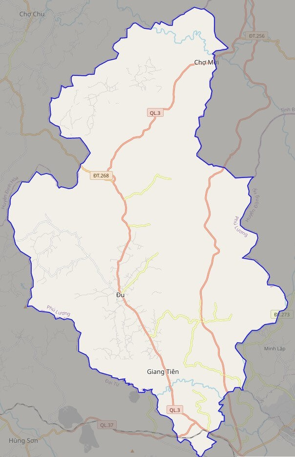 Bản đồ giao thông huyện Phú Lương