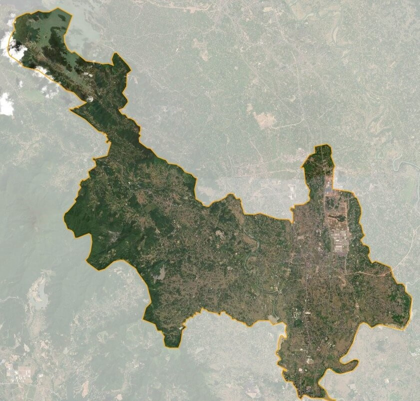 Bản đồ vệ tinh thị xã Phổ Yên