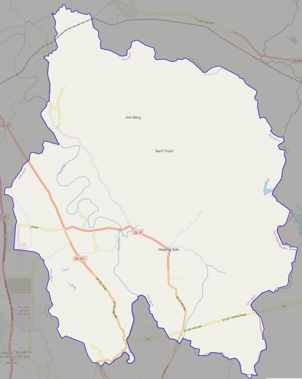Bản đồ giao thông huyện Phú Bình