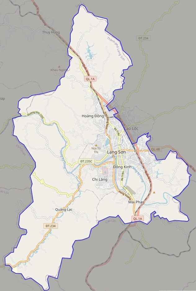 Bản đồ giao thông thành phố Lạng Sơn