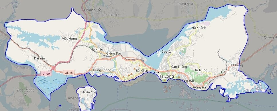 Bản đồ giao thông thành phố Hạ Long