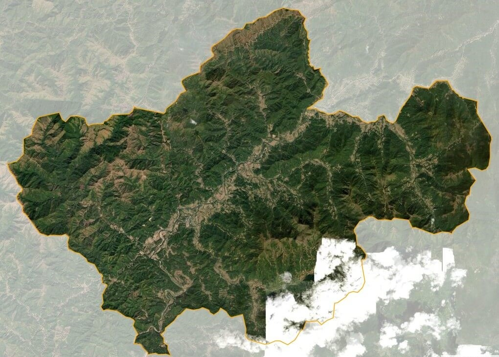 Bản đồ vệ tinh huyện Bình Liêu
