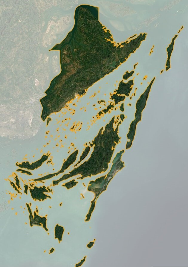 Bản đồ vệ tinh huyện Vân Đồn