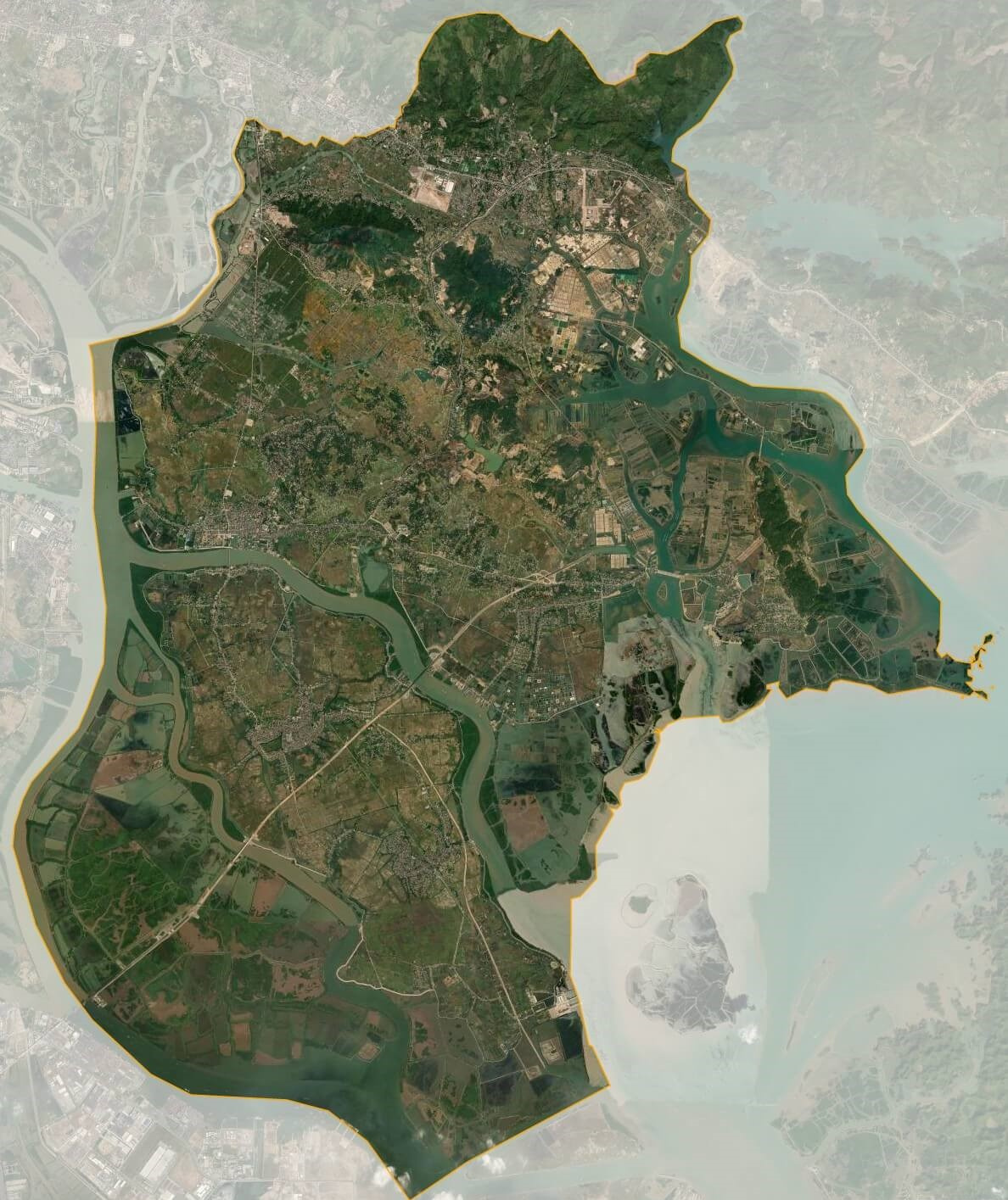 Bản đồ vệ tinh thị xã Quảng Yên