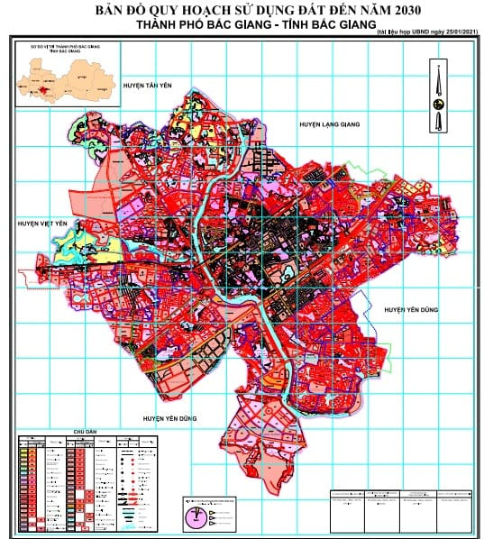 Bản đồ quy hoạch TP Bắc Giang